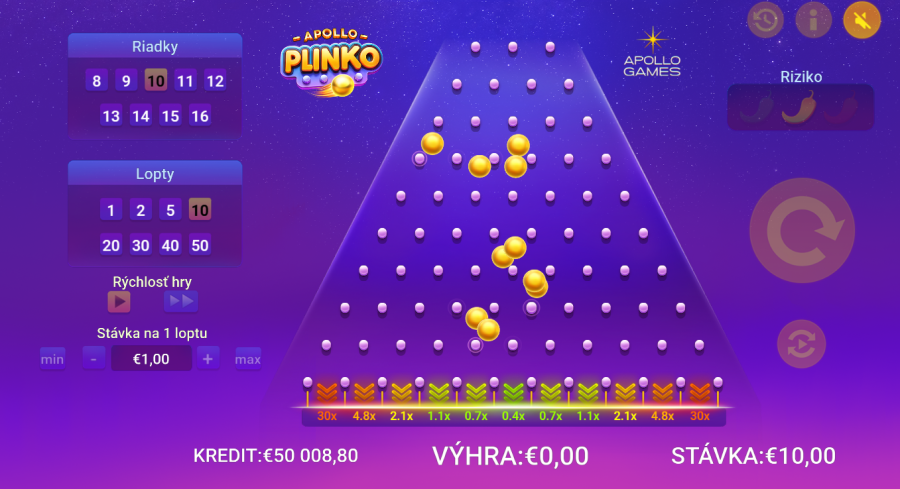 plinko hry apollo plinko